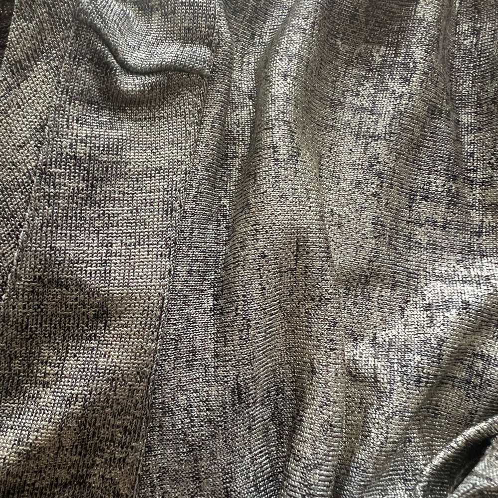 Anthropologie Metallic Flutter Sleeve Top | Holiday Sparkle - Picture 4 of 5